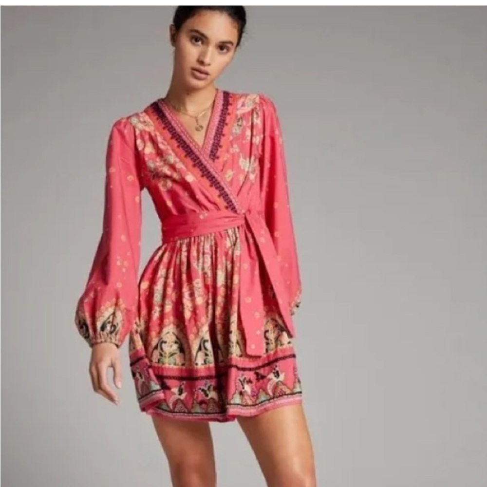 Anthropologie Raquel Embroidered
Mini Dress
